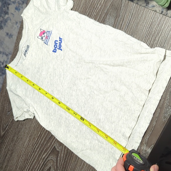 French Bulldog Oshkosh Shirt Heather Grey Girls 6/6X - Picture 2 of 12